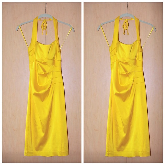 Cache Dresses & Skirts - Cache Yellow Halter dress